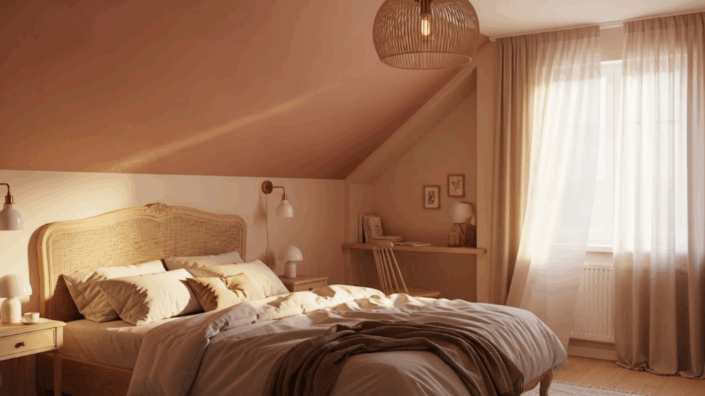 Dusty Rose and Pale Peach

