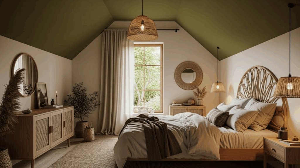 Earthy Olive Green and Cream