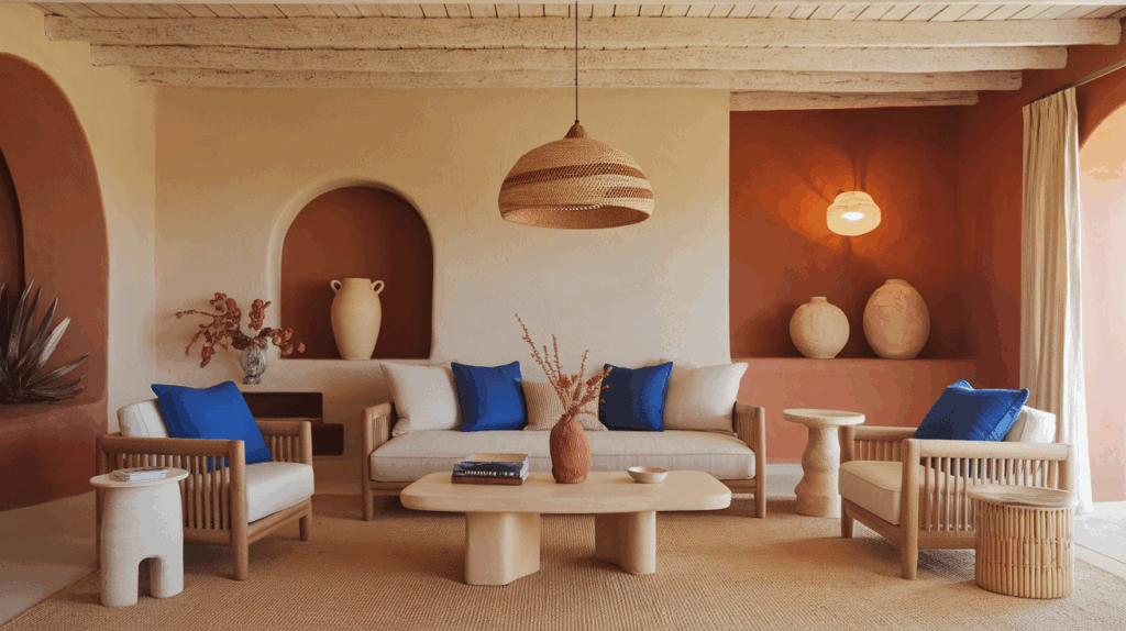 Earthy Color Palettes with Bold Accents
