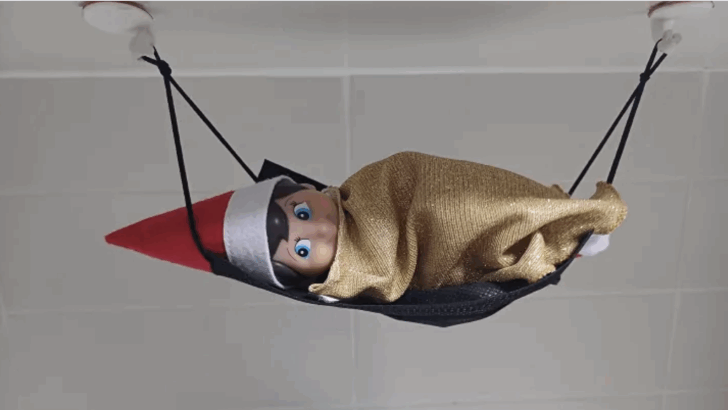 Elf Lounging in a Tiny Hammock