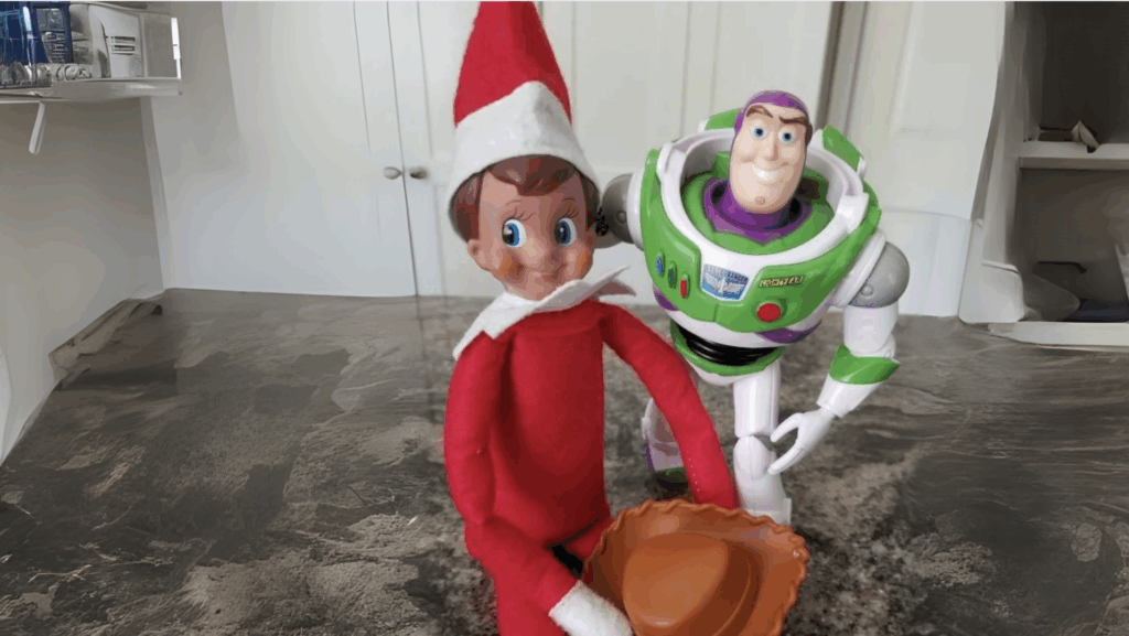 Elf Playing with Action Figures or Dolls