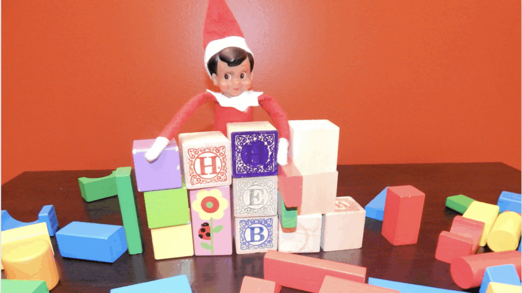 Elf Playing with Building Blocks