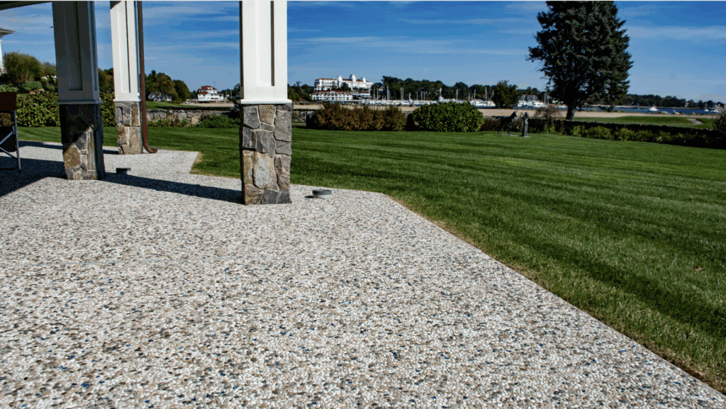 Exposed Aggregate Surface porch