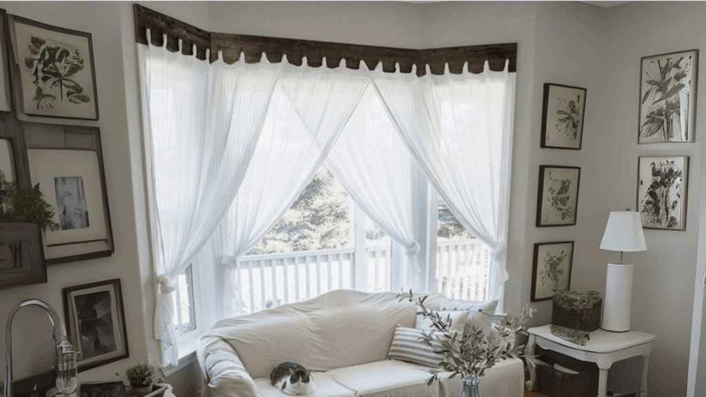 Farmhouse curtain look