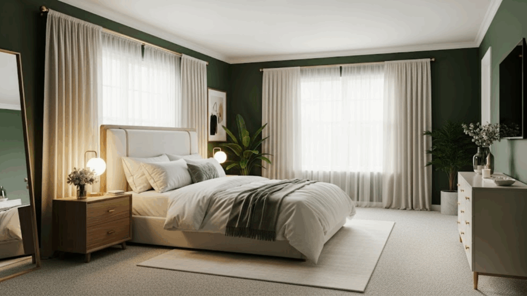 Forest Green and Cream
