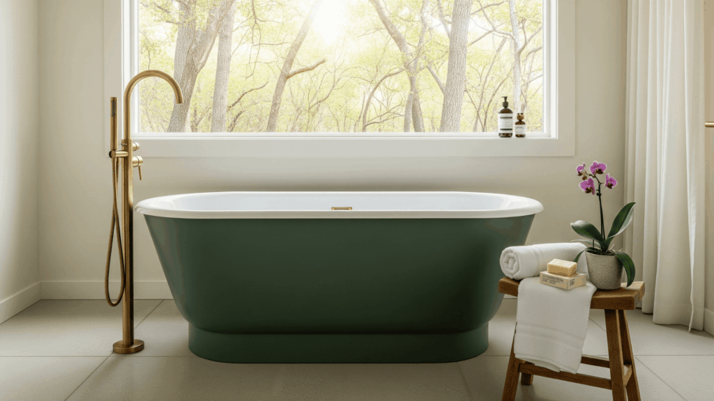  Forest Green Bathtub