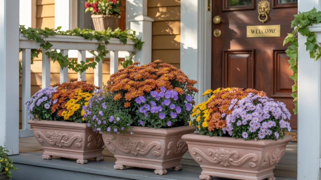 Front Porch Floral Planters