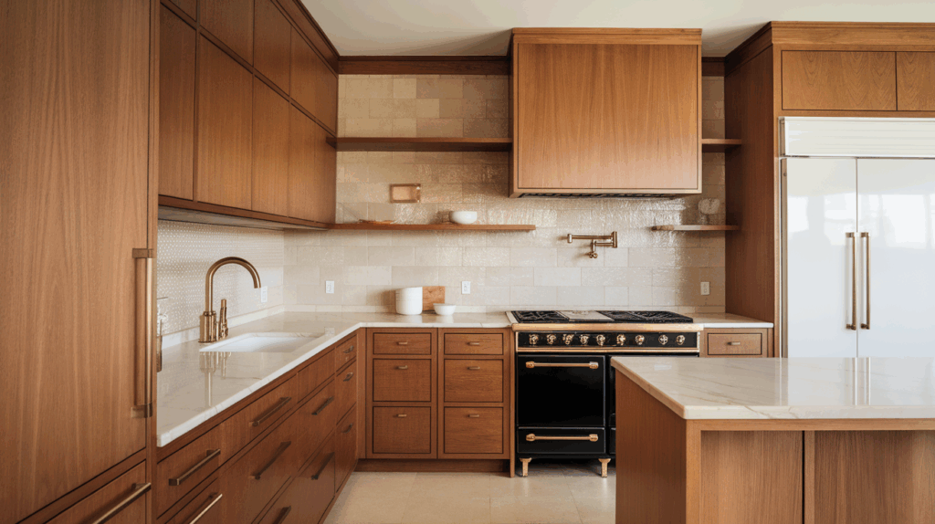 Full Wood Paneling That Matches the Cabinets