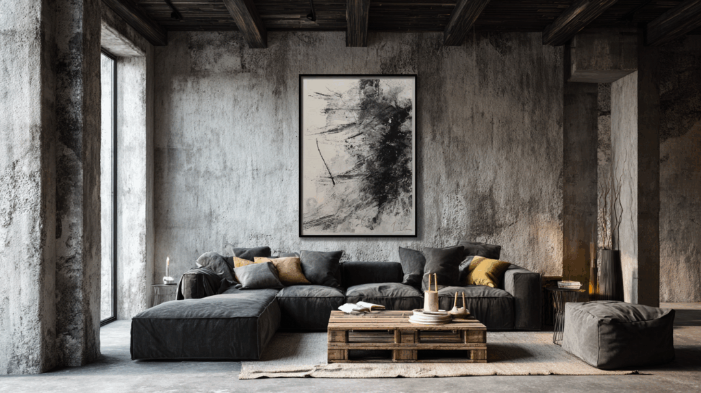 Layer Modern Art on Raw Walls