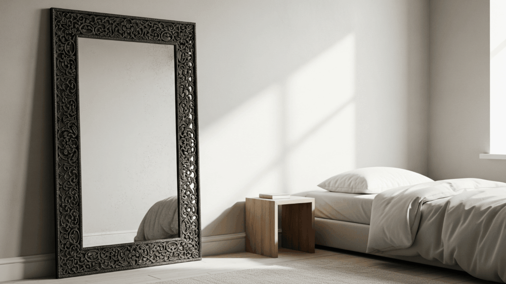 Lean Antique Mirrors in Modern Bedrooms
