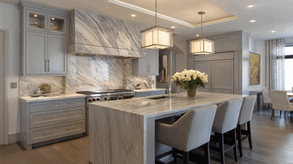 Marble or Stone-Clad Cover for a Luxe Feel