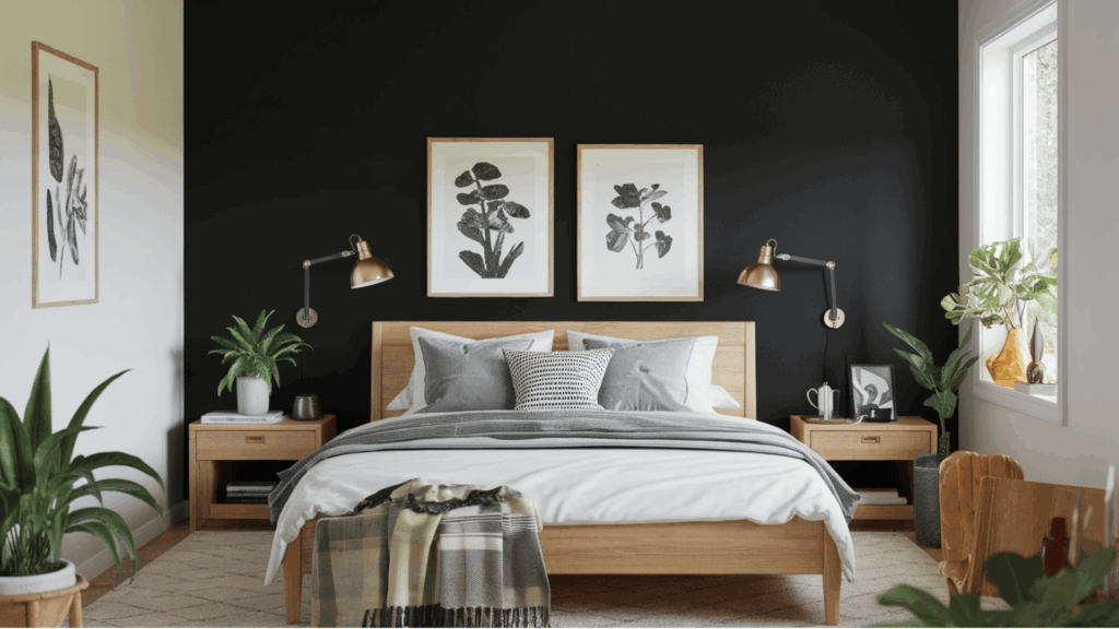 Matte Black Accent Wall