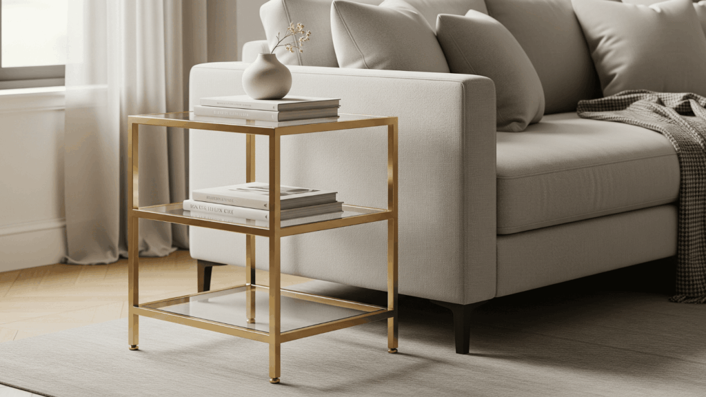 Mix Victorian Metals with Sleek Glass