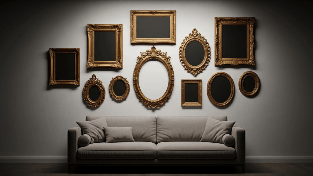 Mix Vintage Frames with Dapper Furniture