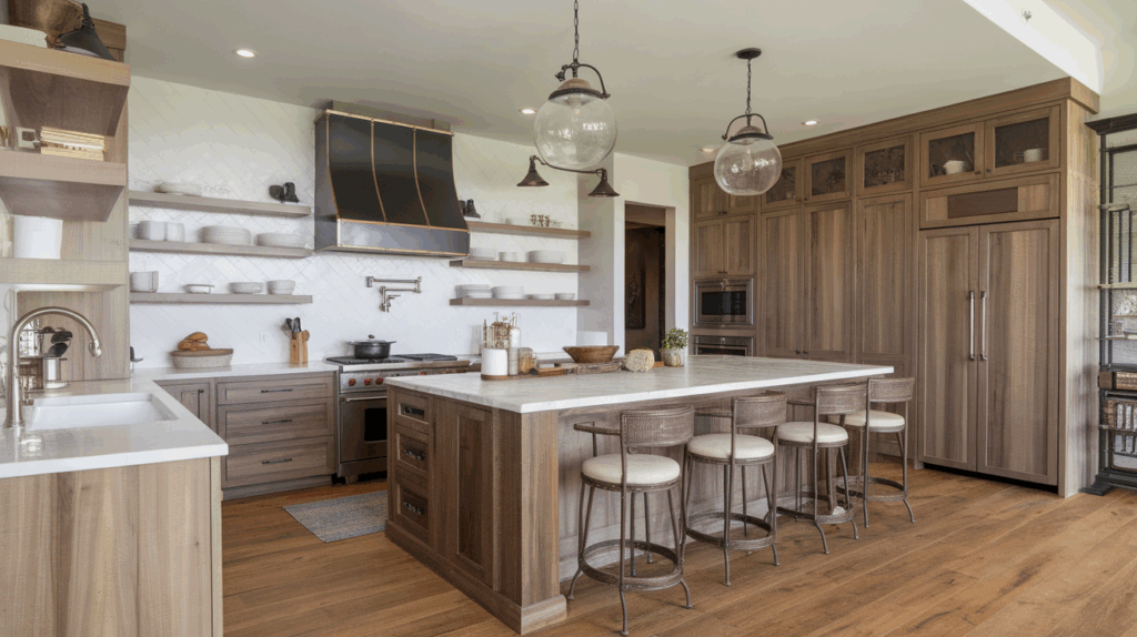 Modern Farmhouse Style kitchen condo renovation idea