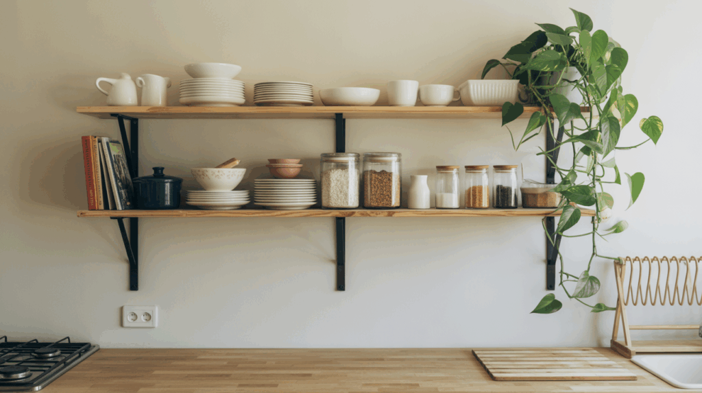 Open Kitchen Shelves