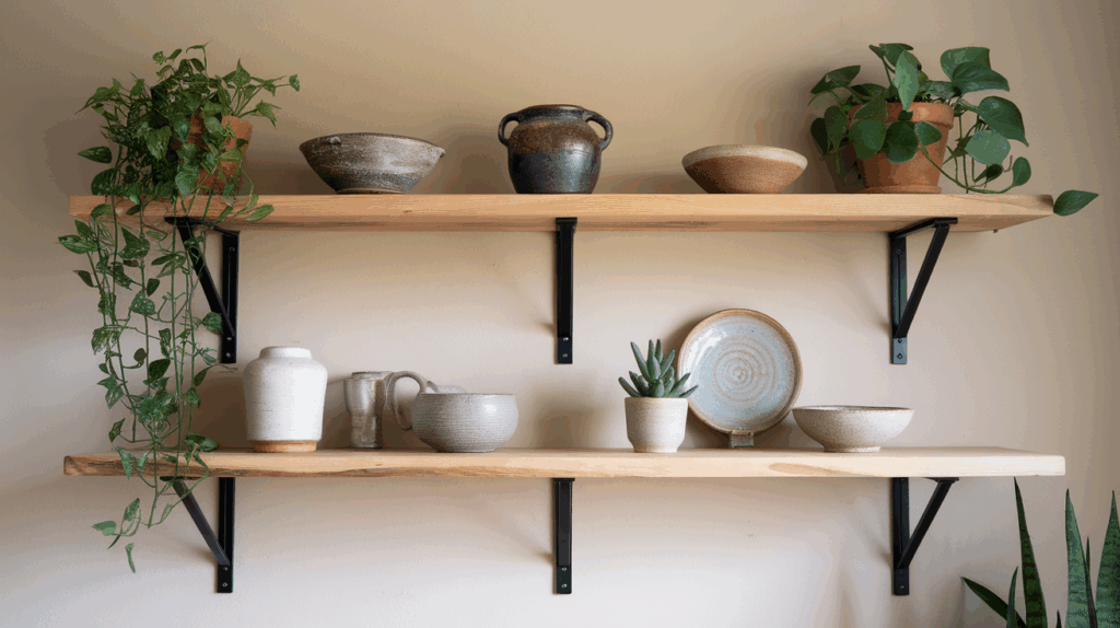 Open Wood Shelving