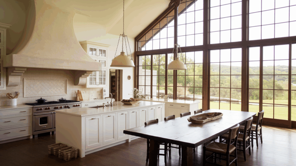 Oversized Hood that Becomes a Centerpiece