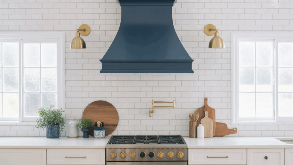 Painted Hood in an Accent Color like Navy or Terracotta
