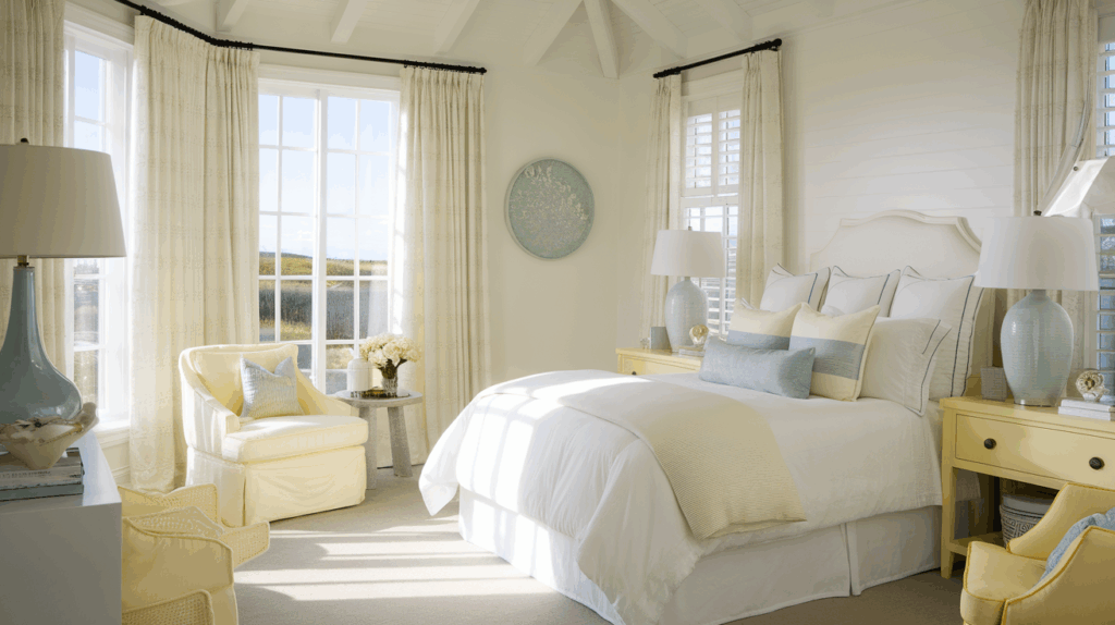 Pale Yellow Accents with Crisp White