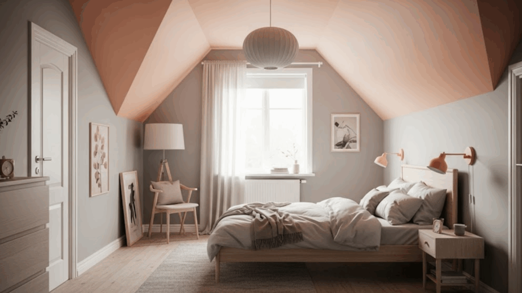 Peach and Soft Gray
