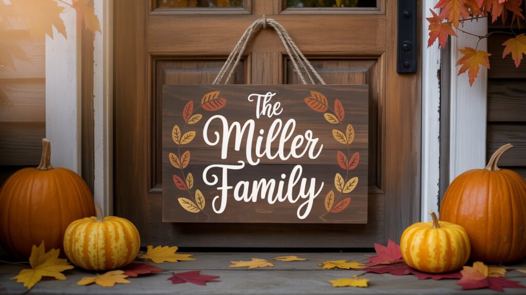 Personalized Fall Door Hanger
