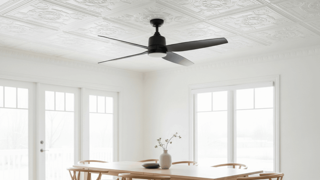 Preserve Tin Ceilings with Modern Fans
