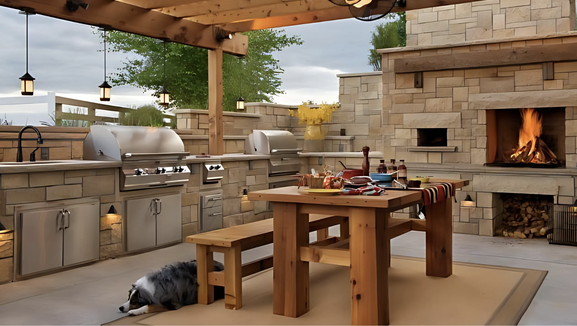 Rustic Barbecue Area