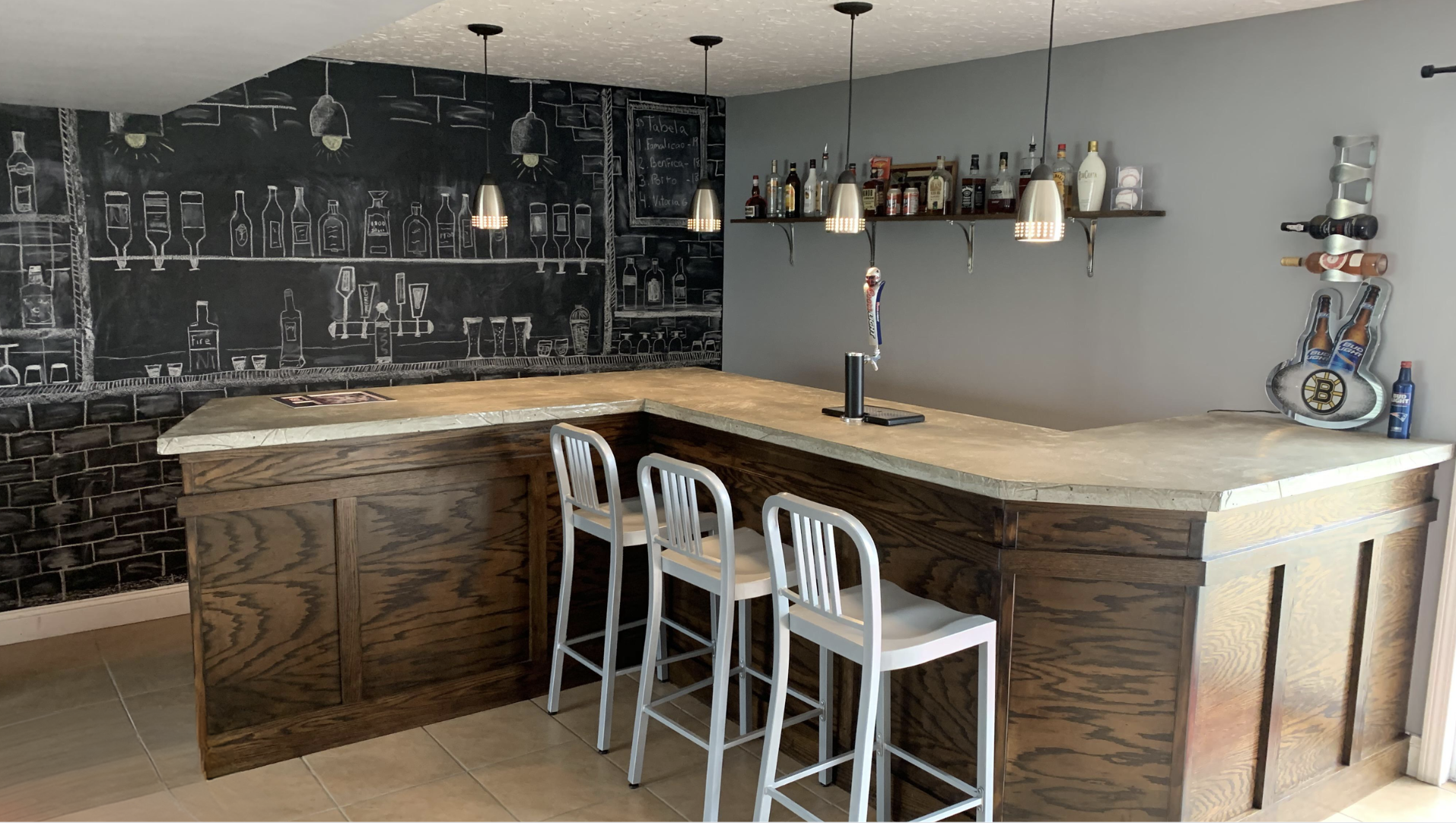 Rustic Chalkboard Wall