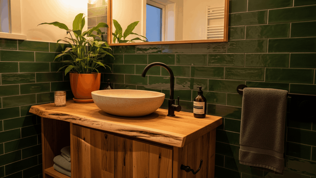 Rustic Wood and Forest Green Combo