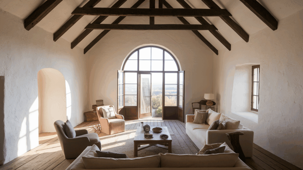 Rustic Wooden Ceiling Beams
