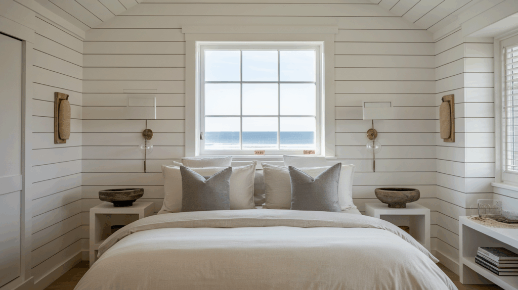 Shiplap Walls and Soft Lighting