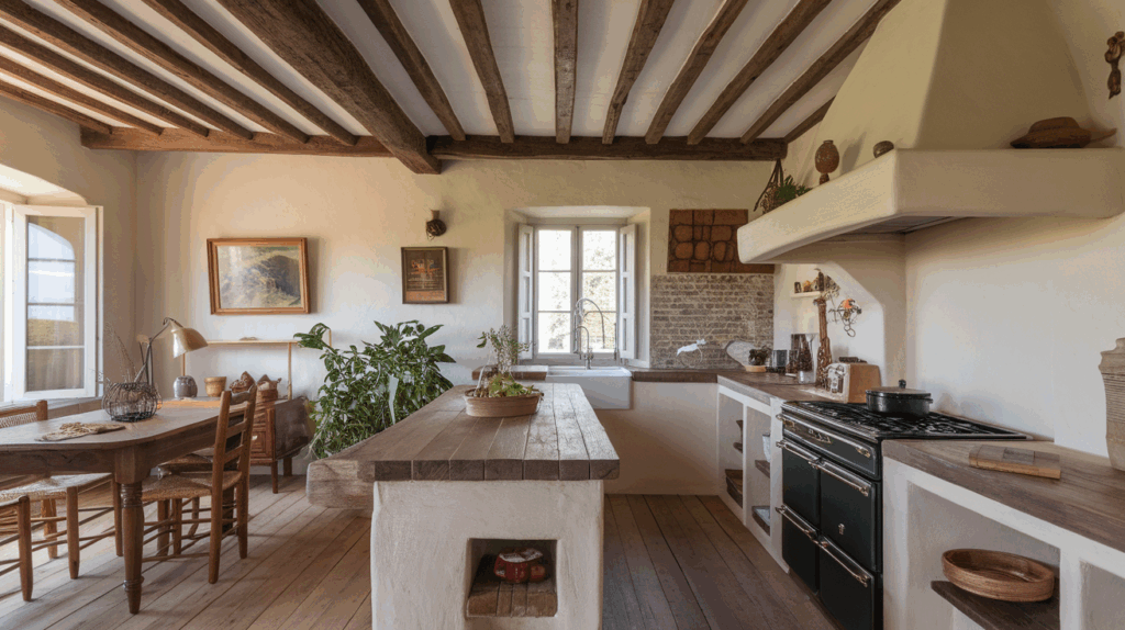 Smooth Plaster or Stucco for an Old-World Look
