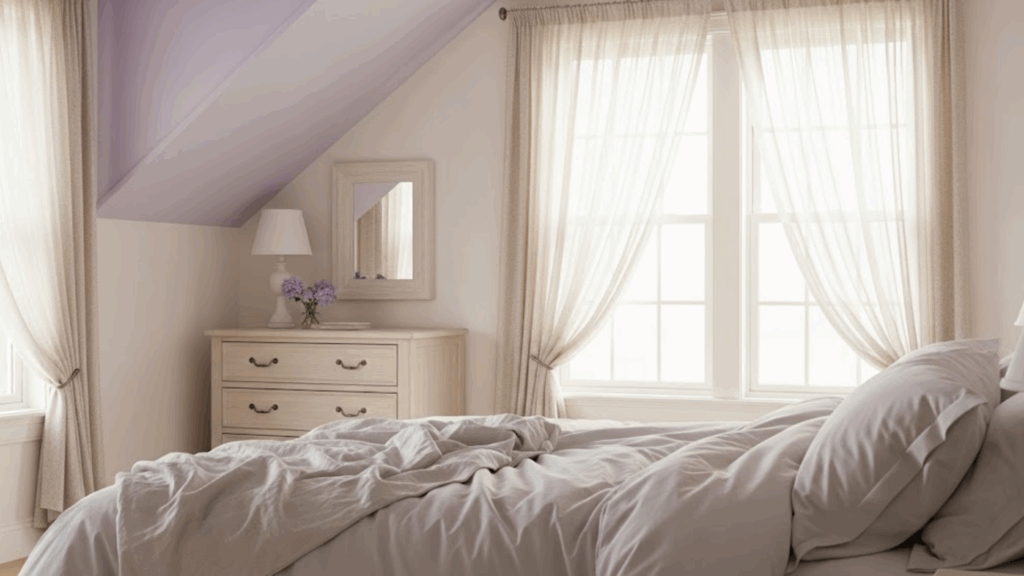 Soft Lavender and Ivory
