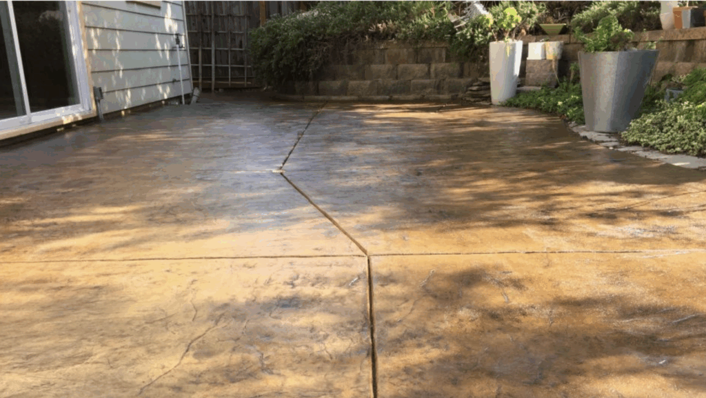 Stained Concrete porch in Warm Colors