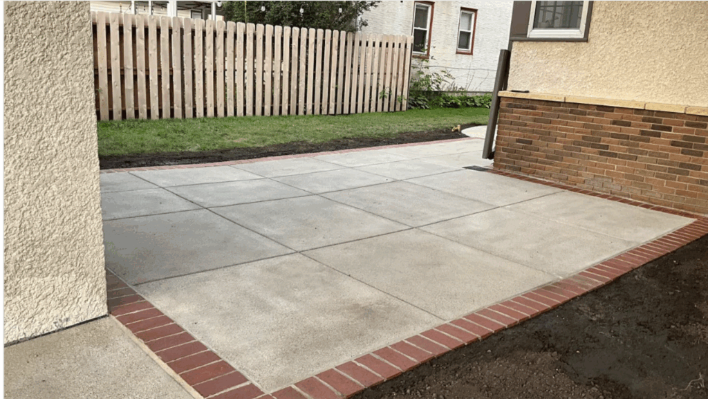 Stamped Concrete with a Brick Border