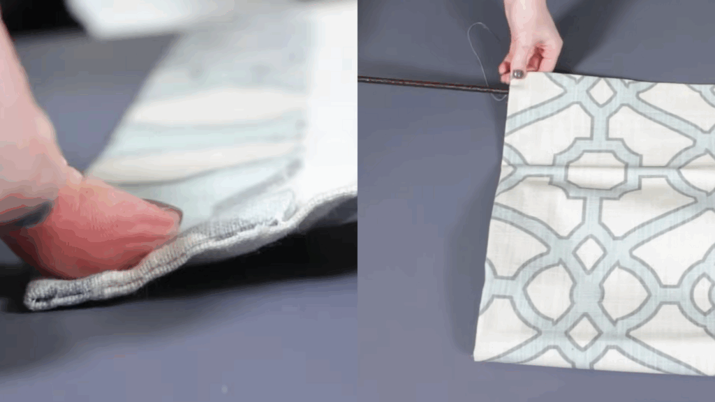 Insert Bottom Rod and Close the Hem
