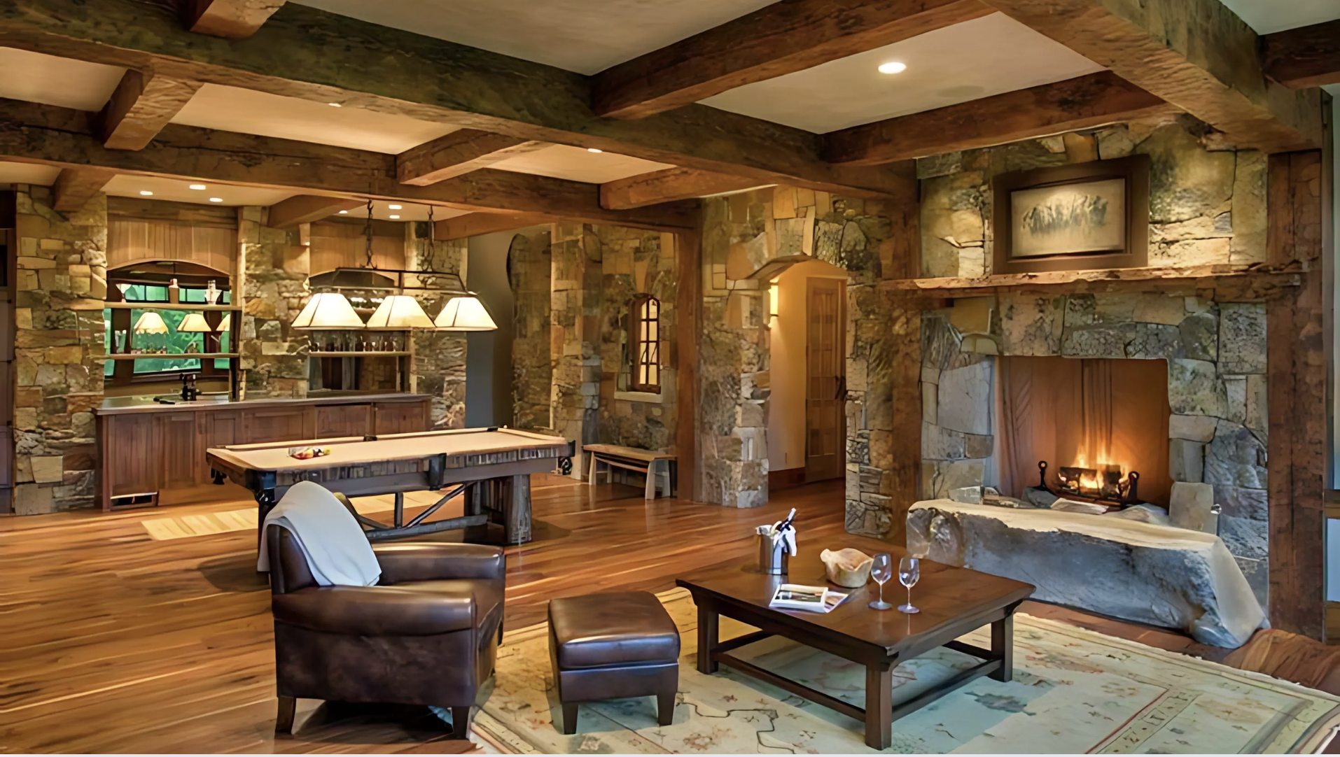 Stone Fireplace