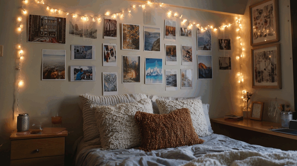 String Light Photo Wall
