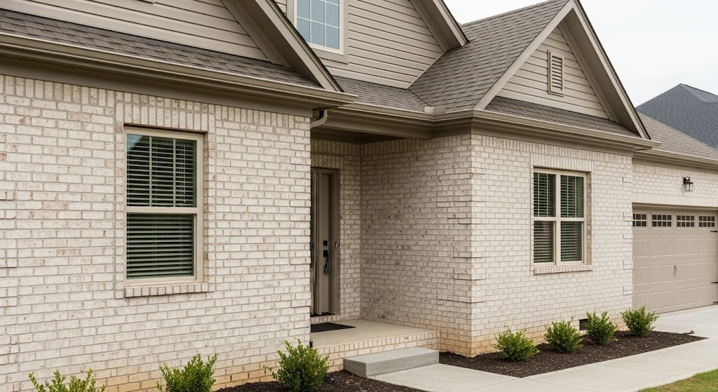 Taupe Vinyl with Cream Brick