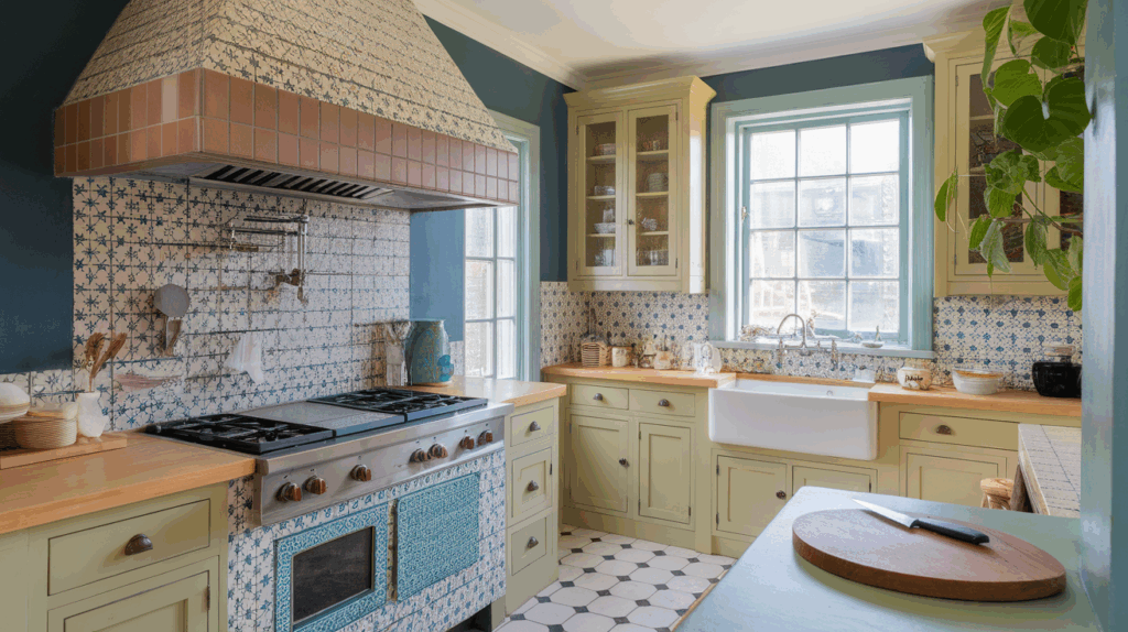 Tile-Wrapped Design That Matches the Backsplash
