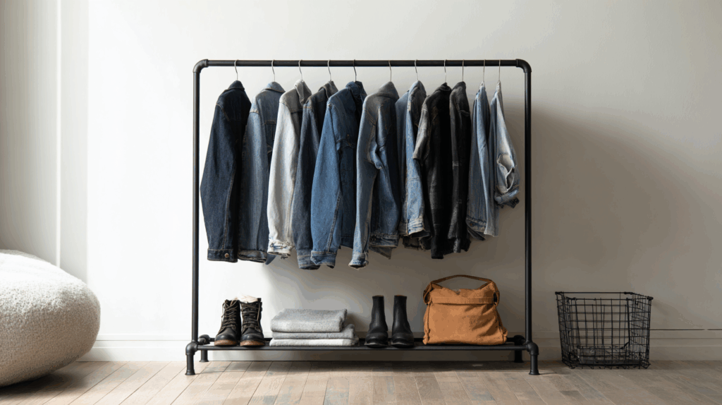 Try a Pipe-Style Clothing Rack