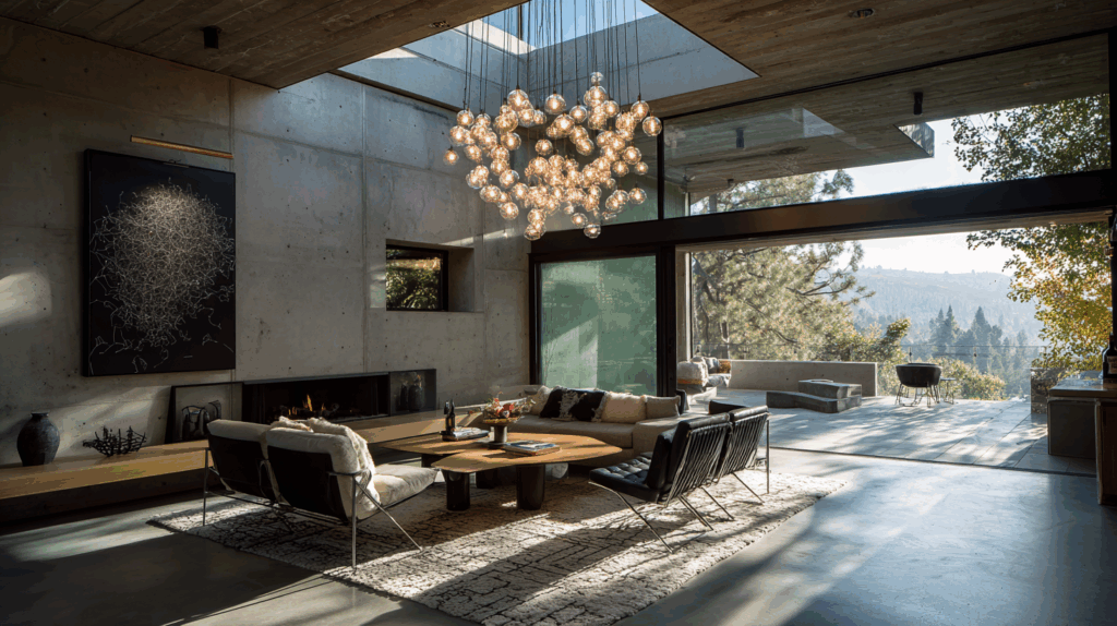 Try an Exposed-Bulb Chandelier
