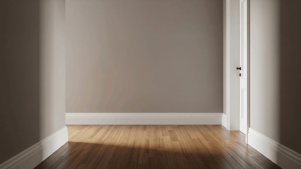 Use Traditional Baseboards with Bare Walls