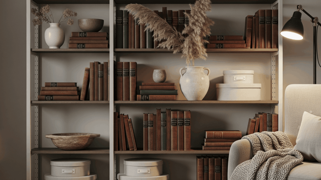 Use Victorian Book Themes with Modern Shelving
