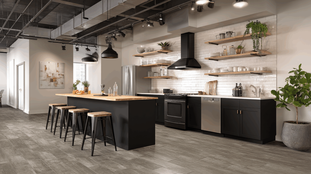 Use Cement Tiles or Concrete-Look Flooring