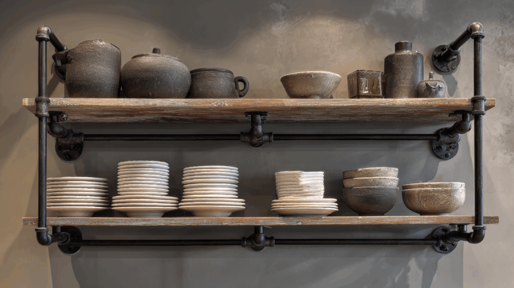 Use Open Pipe Shelving