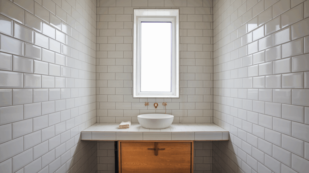 White-on-White Scandinavian Bathroom