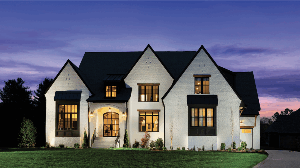 White Brick with Glossy Black Trim