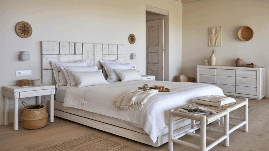 Whitewashed Wood and Linen
